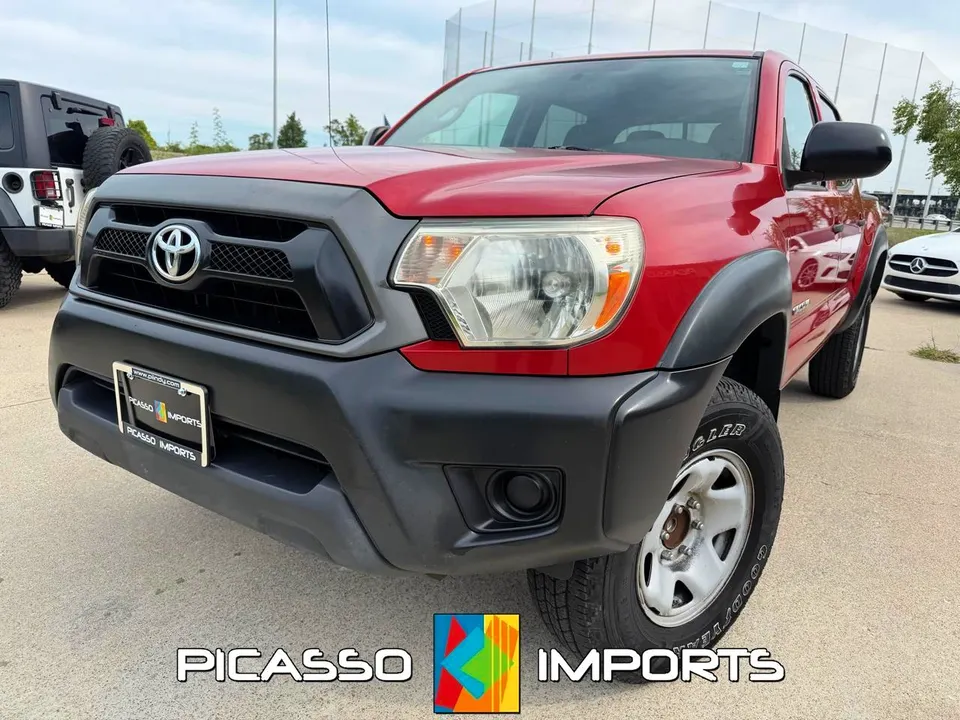 2014 Toyota Tacoma 2WD Double Cab I4 AT PreRunner (Natl), Burgundy, foto 1 en Picasso Imports Fishers, Indiana
