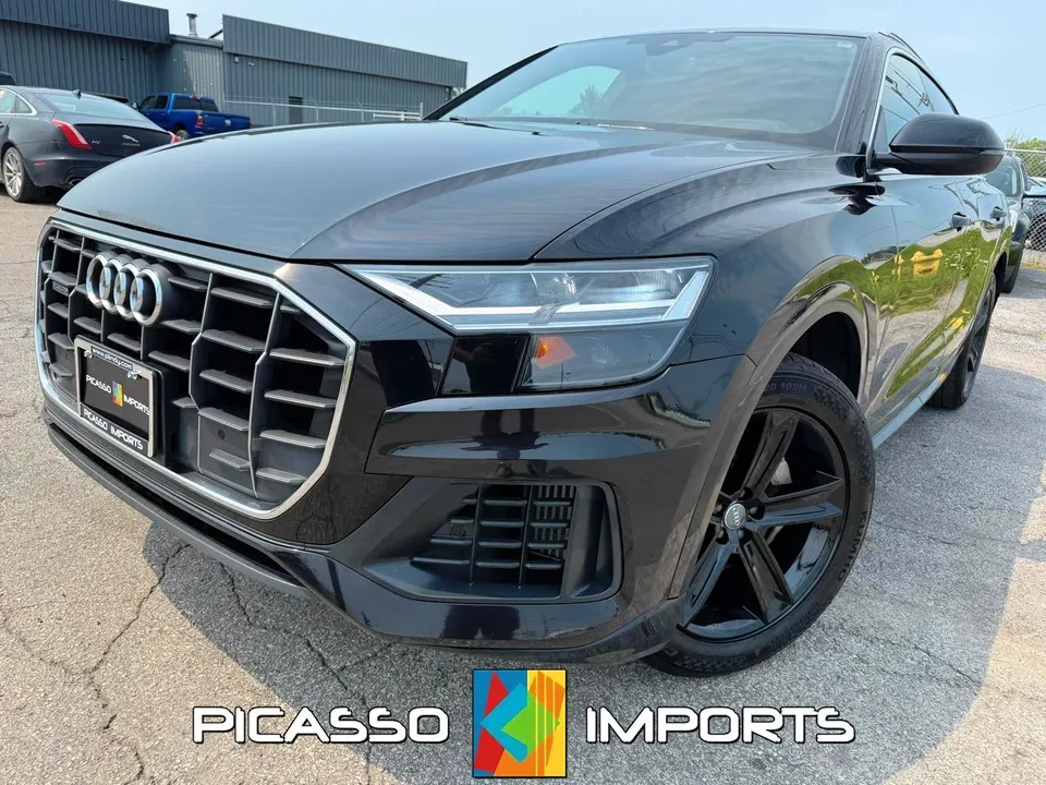 2019 Audi Q8 Premium 55 TFSI quattro, Black, foto 1 en Picasso Imports Westfield, Indiana