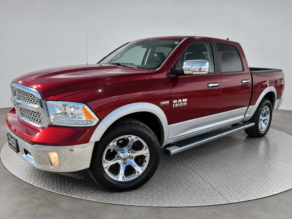 2016 RAM 1500 Laramie, Burgundy, photo 1 at Picasso Imports Westfield, Indiana